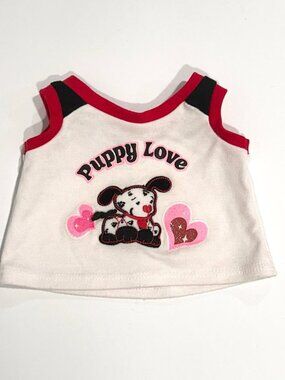 Build-A-Bear Puppy Love White Ringer Tank Top